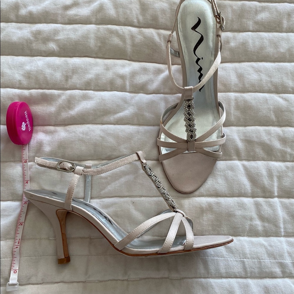 Nina Blush Satin Satin Sandles